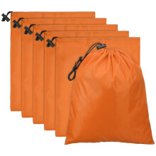 PATIKIL Travel Storage Bags with Toggle 10 x 12 Inch, 6 Pack Waterproof 210D Polyester Drawstring Bag Stuff Sack Cinch Bag for Gym Traveling Hiking