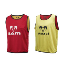 Ram Rugby Reversible Bibs - Set of 10 Training Bibs ? Durable & Breathable for Contact Training - Sizes XL, Senior, Intermediate, Junior - Mesh