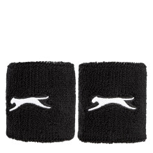 Slazenger Unisex 2 Pack Tennis Wristbands Black One Size