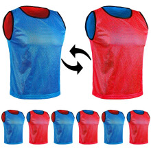 SPORTSBIBS 6 x Football Bibs for Children and Adults ? Set of 6 ? Reversible Bibs 2 Colours, Training Bibs, Marking Shirt, Double-Sided for Women,