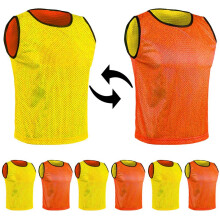 SPORTSBIBS 6 x Football Bibs for Children and Adults ? Set of 6 ? Reversible Bibs 2 Colours, Training Bibs, Marking Shirt, Double-Sided for Women,