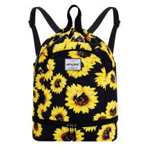 HAWEE Waterproof Drawstring Bags Backpack Large Gym Bag Drawstring Daypack Unisex for Women Men Daily Life School Outdoor Casual Sport Yoga Swim Beach