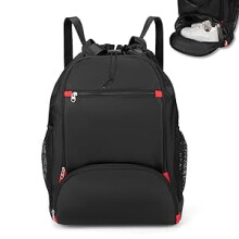 seyfocnia Drawstring Bags, Gym Bag with Shoe Compartment, Sports Bag Drawstring Gym Bag Swimming Bags Waterproof Drawstring Travel Backpack