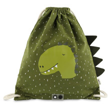 Trixie Unisex Kid's Drawstring Bag Mr. Dino, Green, One Size