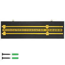 Naissgo Billiards Scoreboard, Snooker Scoreboard, Wall Mounted Solid Wood Score Board with Brass Sliders ? Ideal for Home or Club