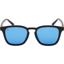 Cressi Riviera Sunglasses Black/Mirrored Lens Blue - Polarised Sports Sunglasses Men and Women use at Sea, Boating and Fishing, Frame TR90 Black, Lens