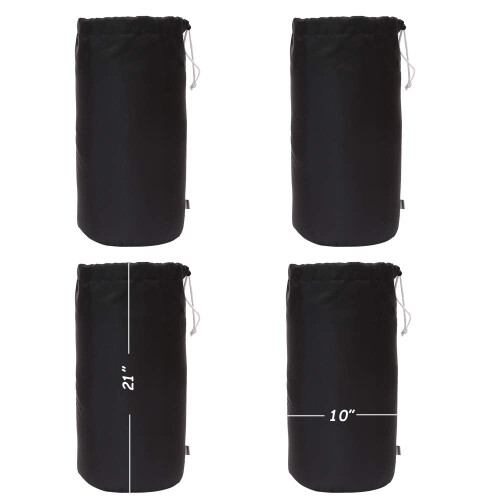 Augbunny Durable Drawstring Water Resistant Dust Flap Stuff Sack Bag 4-pack