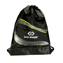 Hy-Pro Performance Black Drawstring Backpack Gym Bag Sack | Ideal For Sports Football Gym Travel