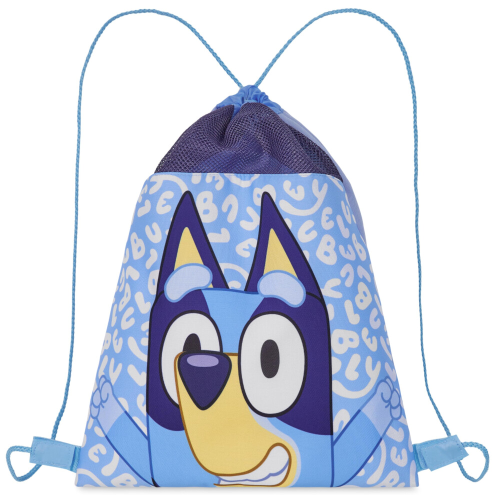 Bluey Drawstring Bags For Kids Toddlers Swimming Bag Lightweight String Backpack For School Pe Kit Travel Beach Holiday Sports
