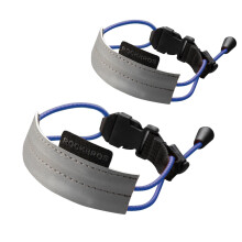 ROCKBROS Bicycle Trouser Clips Cycling Trousers Clips with Reflective Bands Adjustable Elastic Leg Band Strap with Hook and Loop for Adult Cycling,