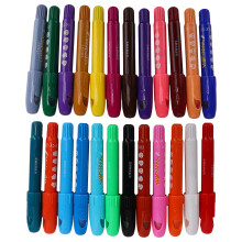 24-Color Rotating Crayons Washable Paint Drawing Tools for Kids & Adults