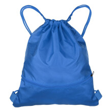 sourcing map Drawstring Backpack Bag 16.5" x 19.3" Oxford Cloth Bulk Cinch Sack Unisex Waterproof Draw String Back Sack with Zipper Pockets for Sports