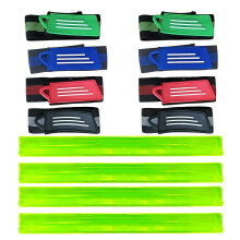KUAJTUN 12PCS Trouser Clips Cycling Kit, 8 Elastic Bike Clips for Trousers and 4 Reflective Bicycles Clip Pant Straps, Adjustable Cycle Clips Trouser