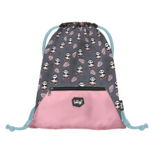 Baagl Drawstring Gym Bag, Panda String Sackpack For School, Gym, Travel, Swimming, Sports Backpack For Kids