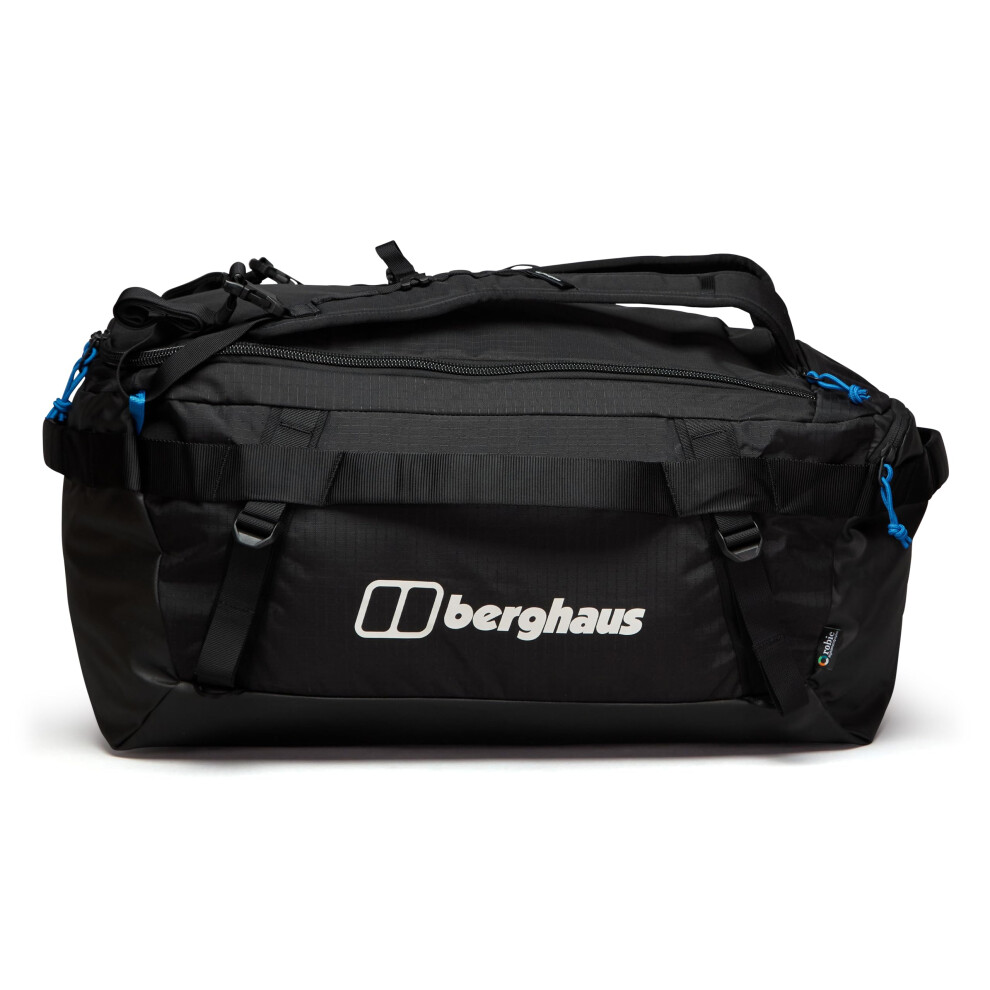 Berghaus Unisex Xodus Travel Holdall 60L Bag | Durable | Shoulder Straps Travel Holdall, Black/Black, One Size