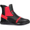 High Top Sneakers Leather Splicing Reflective Black Red 6