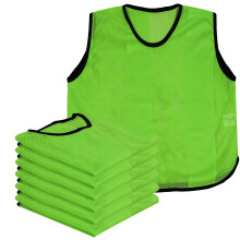 A2Z 6 Pack Training Bib Sports Vests Comfortable Breathable - Sports Bibs 761 Green S/M/L