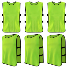 6 x Football Training Bibs, Scrimmage Training Vests Children, Sports Bibs Youth, Sports Training Mesh Bibs, Soccer Bibs, Netball Bibs Kids, Football