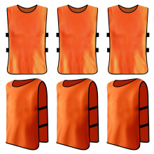 6 x Football Training Bibs, Scrimmage Training Vests Children, Sports Bibs Youth, Sports Training Mesh Bibs, Soccer Bibs, Netball Bibs Kids, Football