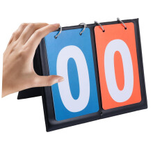 BESPORTBLE Scoreboard : Portable Flip Score Keeper with Digital 0-9 Flipper Cards - Waterproof PVC Scorer for Table Tennis Volleyball Basketball