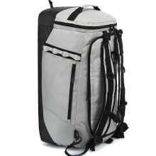 Mens Sports Gym Bag with Shoes Compartment, 70L Large Holdall Bag & Duffle Backpack for Women, Travel Duffel Bags for Overnight Weekend Fitness, Grey