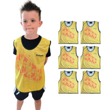 #LetUsPlay Football Training Bibs - Pack of 6 Mesh Sports Vests (Brazil, Teen 13+)