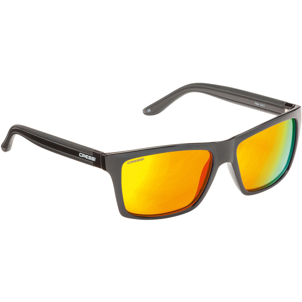 Cressi Unisex Rio Sports Sunglasses, Black/Lens Uni Yellow