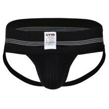 GYM mens 3" Wide Band Classic Athletic Supporter, Black, S