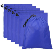 PATIKIL Travel Storage Bags with Toggle 10 x 12 Inch, 6 Pack Waterproof 210D Polyester Drawstring Bag Stuff Sack Cinch Bag for Gym Traveling Hiking