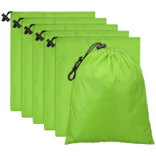 PATIKIL Travel Storage Bags with Toggle 14 x 16 Inch, 6 Pack Waterproof 210D Polyester Drawstring Bag Stuff Sack Cinch Bag for Gym Traveling Hiking