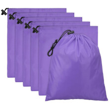 PATIKIL Travel Storage Bags with Toggle 10 x 12 Inch, 6 Pack Waterproof 210D Polyester Drawstring Bag Stuff Sack Cinch Bag for Gym Traveling Hiking