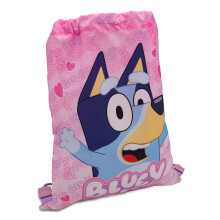 Bluey Drawstring Bag Kids PE Kit Gym Swim Sack Boys & Girls Childrens School Trainer School Backpack - Pink