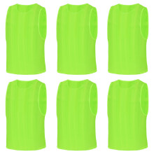 BSBUY 6Pcs Adult Team Training Vest, Breathable Mesh Scrimmage Sleeveless Training Pinnies Training Bibs Quick-Dry Multi-Sports Bibs Sports Practice