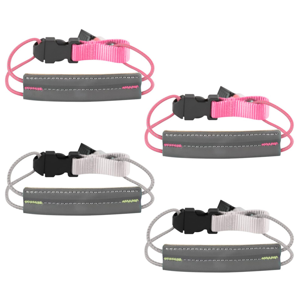 Roxnvm Cycling Trouser Clips, 4 Pcs Bicycle Clips For Women High Elastic, High Vis Adjustable Bike Cycle Clips Trouser With Hook, Reflective Strips 5051224251681