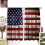 American Flag Curtains Vintage Rustic Wooden Pattern Rod 3