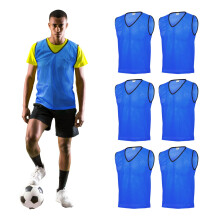 GSi Training Pinnies for Soccer, Basketball, Football (Pack of 6) Mesh Scrimmage Vests for Youth & Adults - Breathable Practice Jerseys - Large Sports