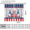 Independence Day Curtains Blue Red Stars Wooden Pattern Rod 2