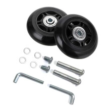 LOTOWELZON 2 Wheels Sets Luggage Suitcase Replacement 75mm/2.95in Inline Skate Wheels with 8mm ABEC 608zz Rubber Swivel Caster Bearings Repair Kits