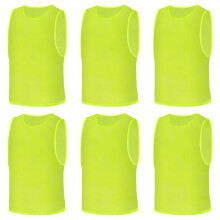 AUYAO 6Pcs Adult Kid Team Training Vest Breathable Mesh Scrimmage Sleeveless Training Pinnies Training Bibs Quick-Dry Sport Bibs Sports Practice Vests