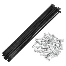 Motoforti Universal Bicycle Spokes Bike Wheel Spokes 14G 261mm Length Carbon Steel Black 1 Set