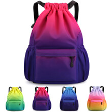 Sarmeley Drawstring Backpack Bags, Printed Drawstring Gym Bag for Men Women Girls Boys, Large Drawstring Bags Waterproof Gradient Draw String Bag