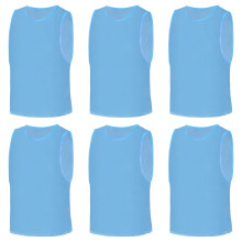 AUYAO 6Pcs Kids Team Training Vest, Breathable Mesh Scrimmage Sleeveless Training Pinnies Training Bibs, Quick-Dry Multi-Sports Bibs Sports Practice