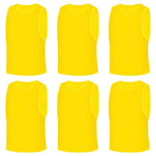 AUYAO 6Pcs Kids Team Training Vest, Breathable Mesh Scrimmage Sleeveless Training Pinnies Training Bibs, Quick-Dry Multi-Sports Bibs Sports Practice