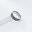 Bague en acier inoxydable émaillé noir, 8 mm, taille 7 2