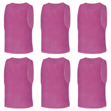 AUYAO 6Pcs Adult Kid Team Training Vest Breathable Mesh Scrimmage Sleeveless Training Pinnies Training Bibs Quick-Dry Sport Bibs Sports Practice Vests