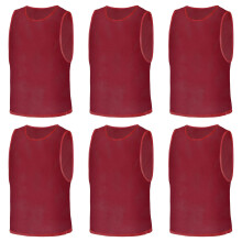 AUYAO 6Pcs Adult Kid Team Training Vest Breathable Mesh Scrimmage Sleeveless Training Pinnies Training Bibs Quick-Dry Sport Bibs Sports Practice Vests