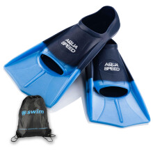 Aqua Speed FUSION Long swim fins for adults and children + ULTRAPOWER #SWIM | training fins | swim | diving | blue/light blue/02 | Size:43/44