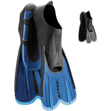 CRESSI Agua Short Fins Blue 7/8 (41/42 EU) - Self Adjusting Short Fins for Diving, Apnea, Snorkeling and Swimming, Blue, 7/8 (41/42 EU)