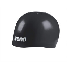ARENA Unisex Molded Pro II USA Swim Cap for Adults Comfortable Tight Fit Pool Training and Racing Swim Accessory, Black, One Size