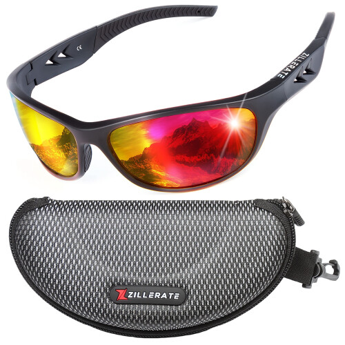 ZILLERATE Polarised Sunglasses For Men - Mens Womens Polarized Sports Sun Glasses, Fishing Driving Running Cycling Sailing Skiing Golf, UV400